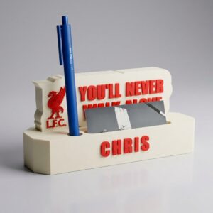 Custom Liverpool FC Name Plate: 3D Printed Personalized Desk Plaque