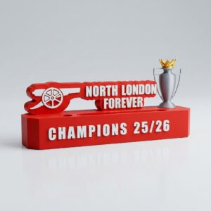 Arsenal Champions 25/26 Custom Nameplate