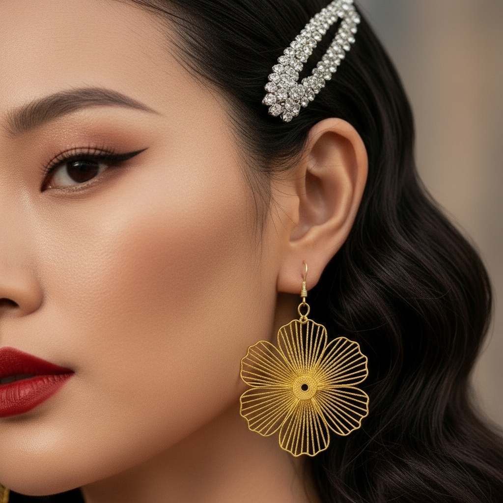 Spiral Flower Earring