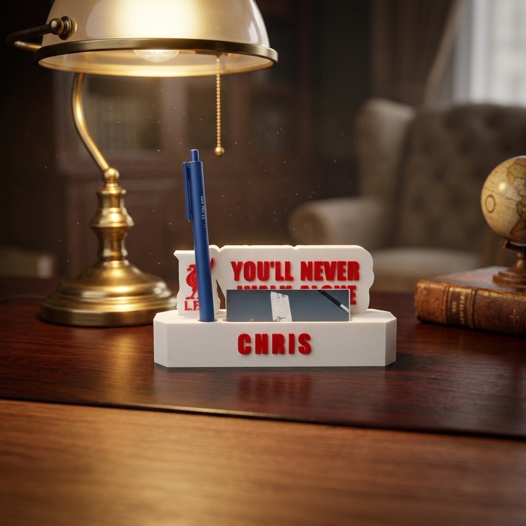 Custom Liverpool FC Name Plate: 3D Printed Personalized Desk Plaque thumbnail 3