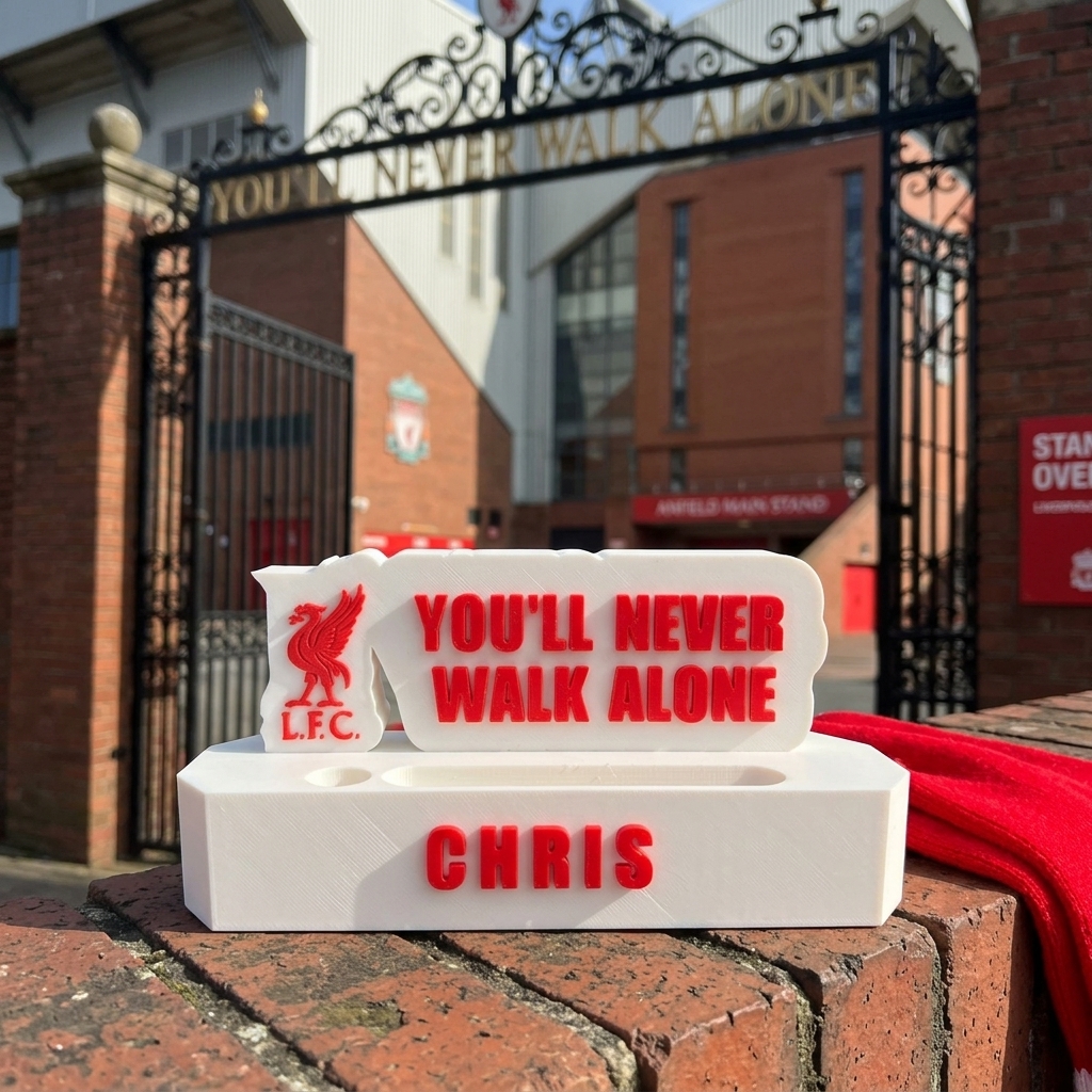 Custom Liverpool FC Name Plate: 3D Printed Personalized Desk Plaque thumbnail 4