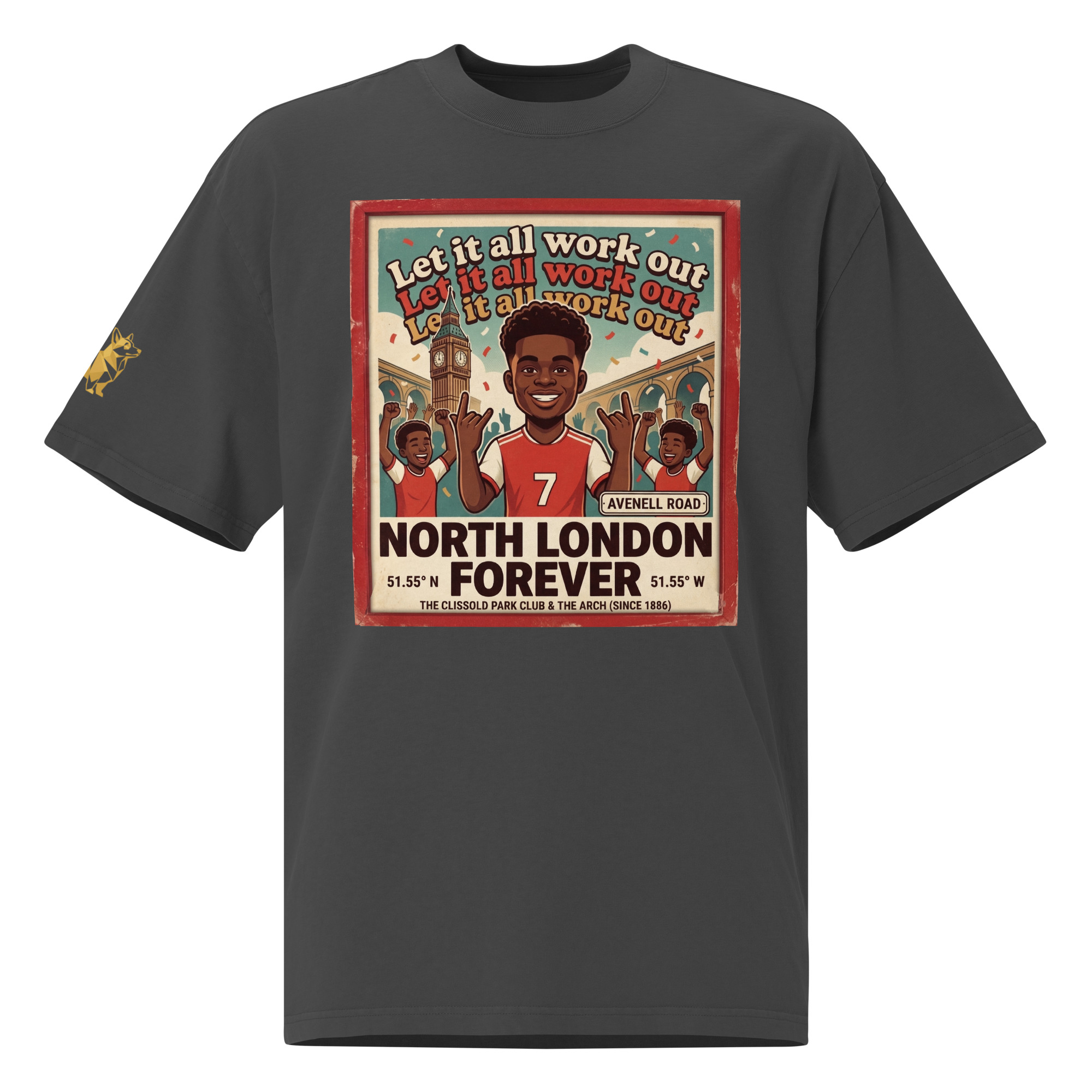 Oversized faded t-shirt - Let it all work out